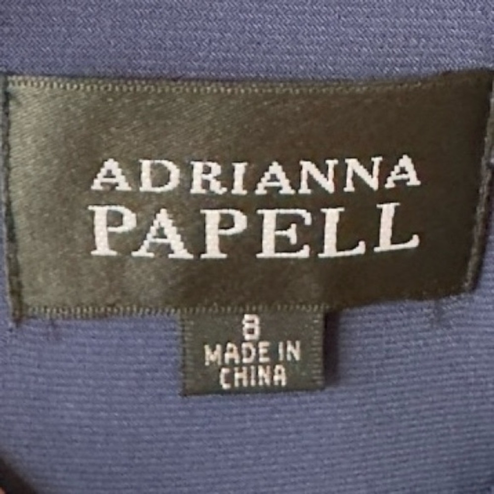 Adrianna Papell Navy Blue Sleeveless Midi Dress - Picture 3 of 4